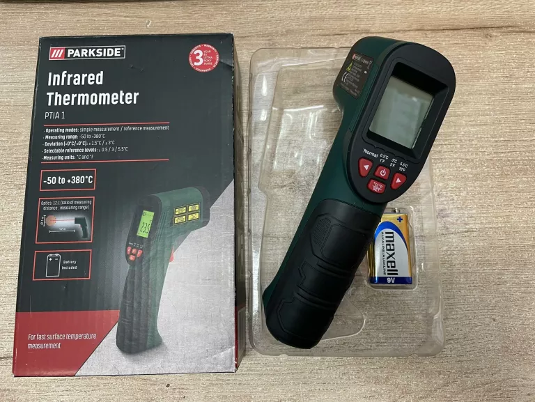 Parkside Infrared Thermometer fast surface temperature measurement