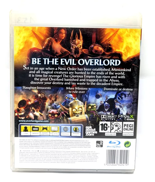 OVERLORD II - GRA NA PLAYSTATION 3