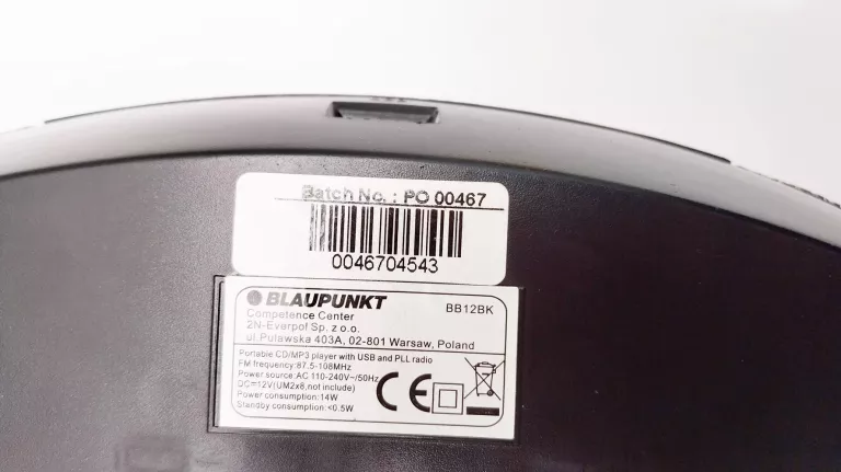 ODTWARZACZ BOOMBOX BLAUPUNKT BB12BK