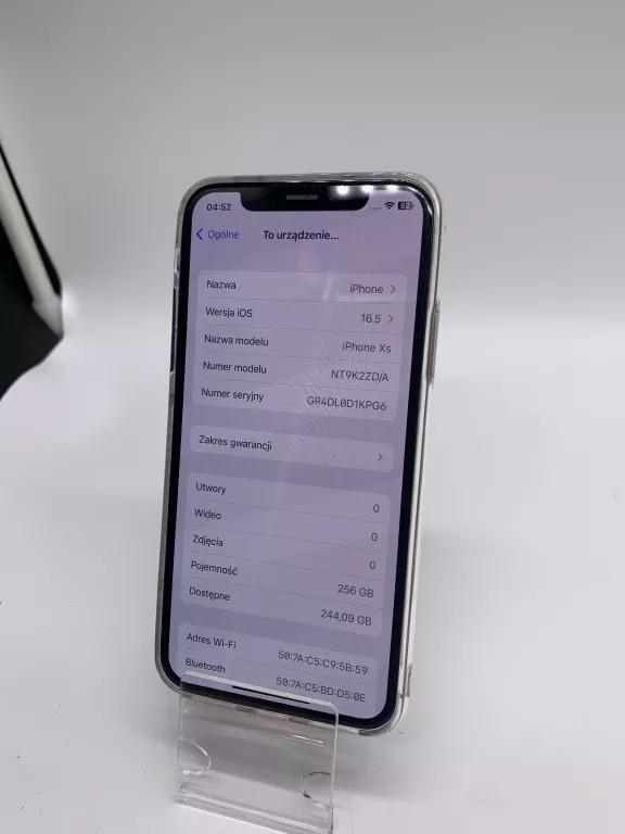 SMARTFON APPLE IPHONE XS 256GB + 3 ETUI OPIS