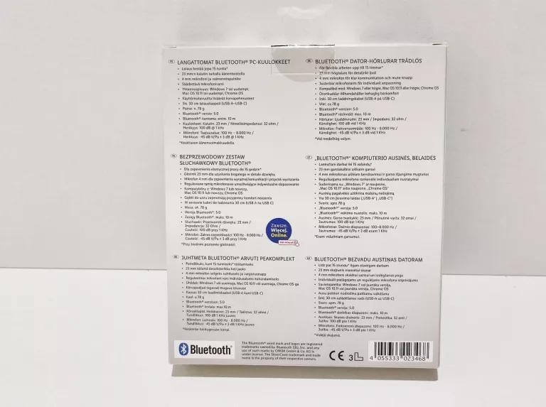 SILVERCREST ZESTAW SŁUCHAWKOWY BLUETOOTH HG09472