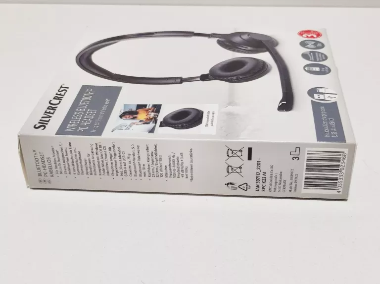 SILVERCREST ZESTAW SŁUCHAWKOWY BLUETOOTH HG09472