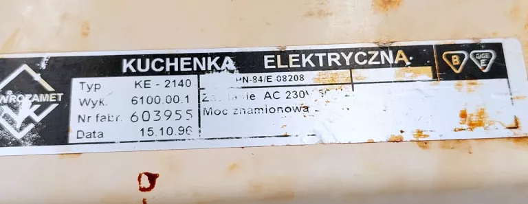 KUCHENKA ELEKTRYCZNA WROZAMET KE - 2140