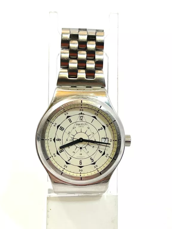 ZEGAREK AUTOMATYCZNY SWATCH BRANSOLETA BIAŁA TARC