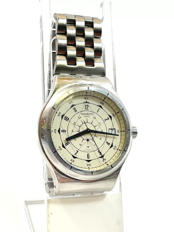 ZEGAREK AUTOMATYCZNY SWATCH BRANSOLETA BIAŁA TARC
