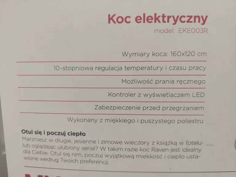 KOC ELEKTRYCZNY RAVEN EKE003