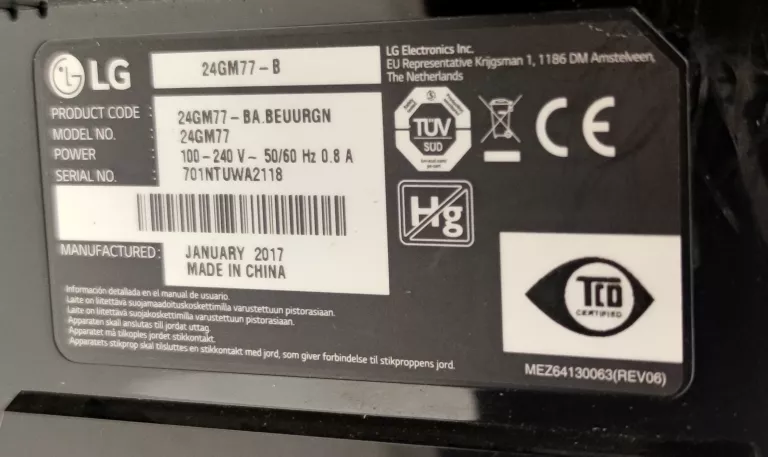 MONITOR LG 24GM77