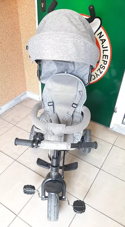 ROWEREK TRÓJKOŁOWY KINDERKRAFT ASTON SZARY