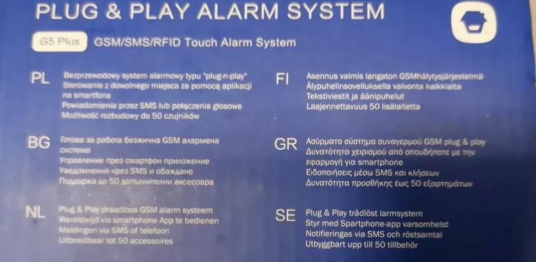 BEZPRZEWODOWY SYSTEM ALARMOWY CHUANGO G5 PLUS