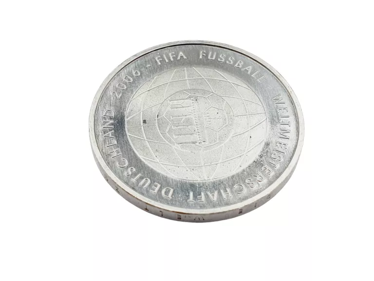 MONETA 10 EURO FIFA 2006 DEUTCHLAND 18G 925
