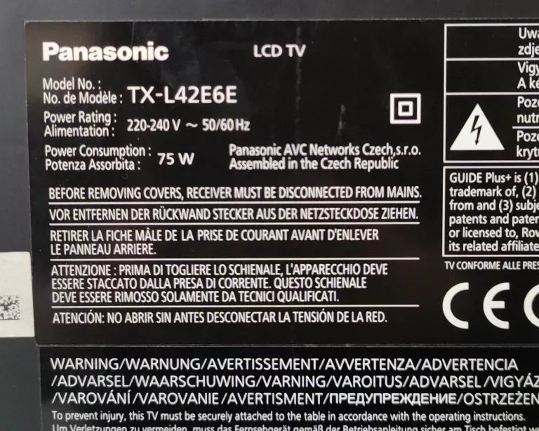 TELEWIZOR PANASONIC TX-L42E6E Z PILOTEM