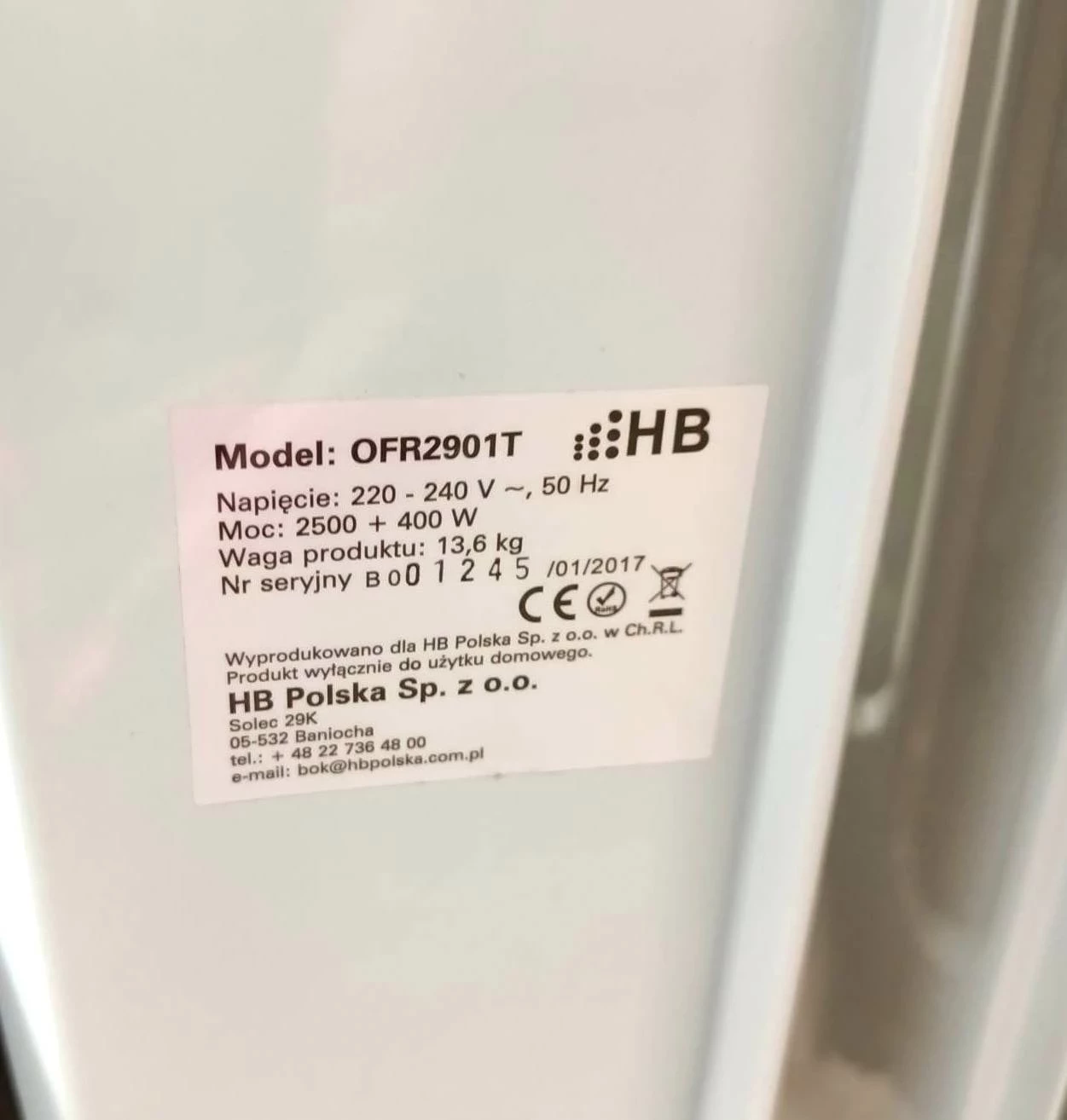 grzejnik-olejowy-hb-ofr2901t-moc-grzewcza-2900