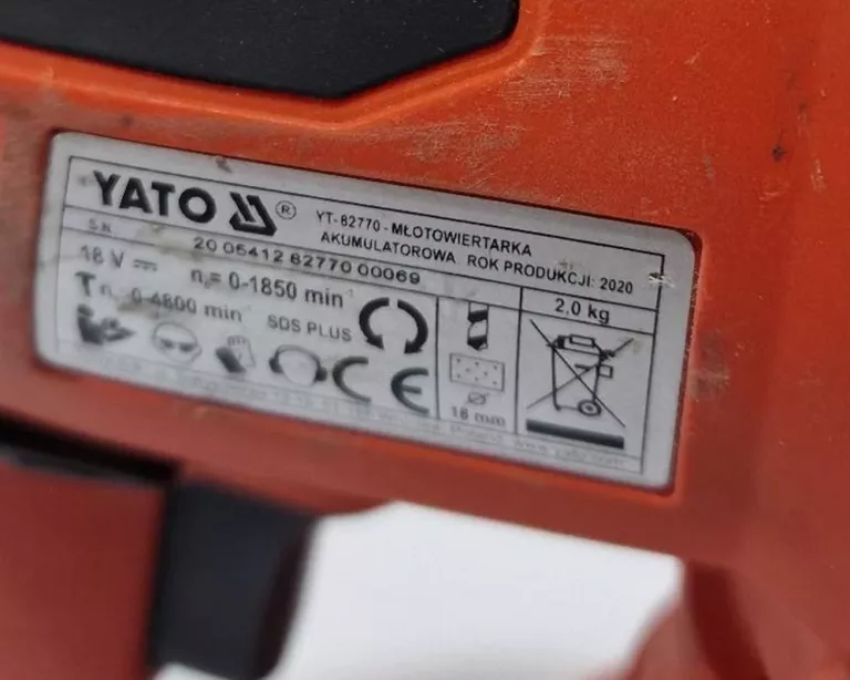 MŁOTOWIERTARKA YATO YT-82770 KOMPLET!!