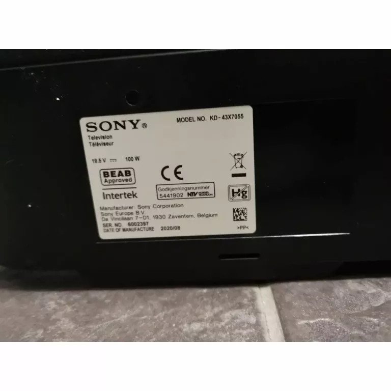 TELEWIZOR SONY BRAVIA KD-43X7055