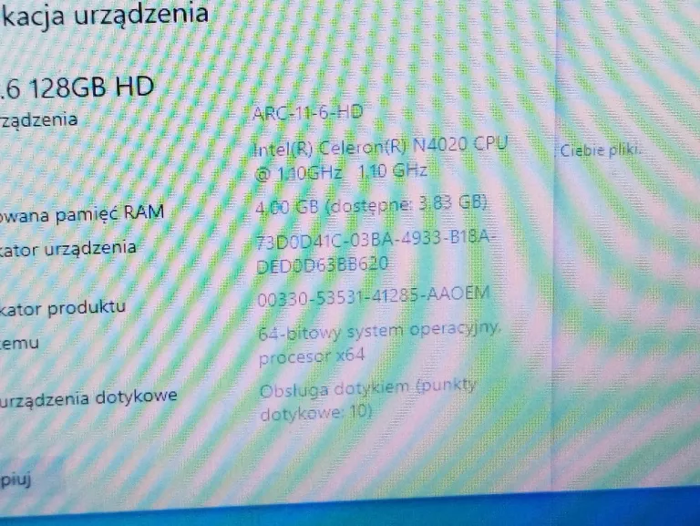 LAPTOP TECHBITE ARC 11,6 HD + ŁAD + PUDEŁKO