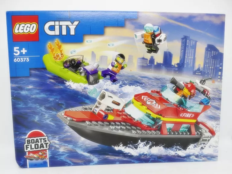 KLOCKI LEGO CITY, ŁÓDŹ STRAŻACKA, 60373