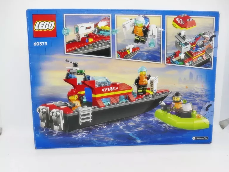 KLOCKI LEGO CITY, ŁÓDŹ STRAŻACKA, 60373