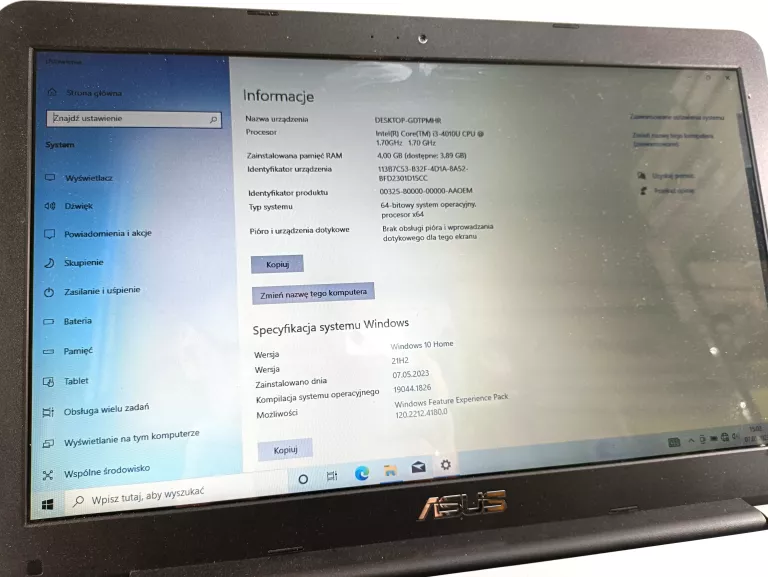 LAPTOP ASUS X555L 4/500GB GF820 I3