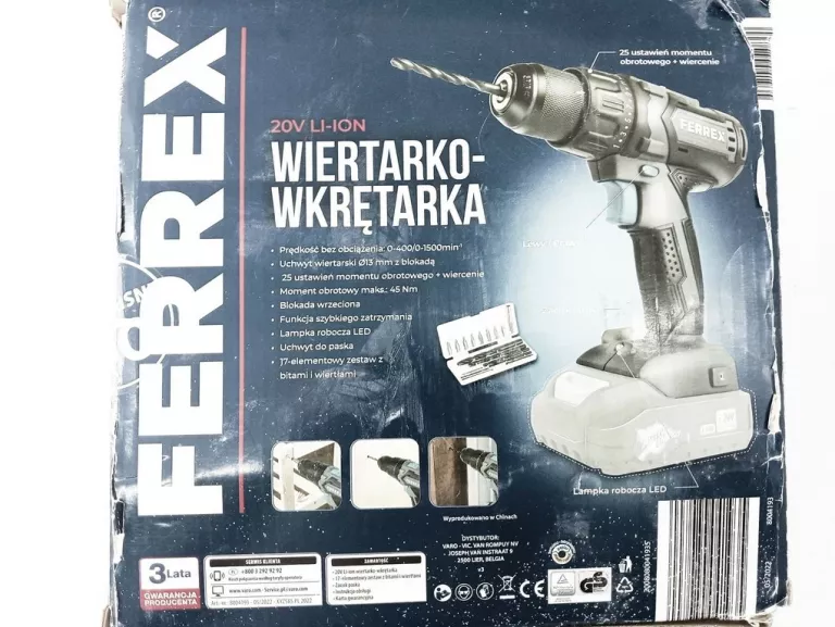 WKRĘTARKA FERREX 20V LI-ION