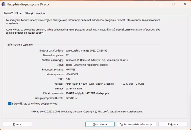 HUAWEI MATEBOOK D 16 RYZEN 5 4600H 16/512 SSD AMD