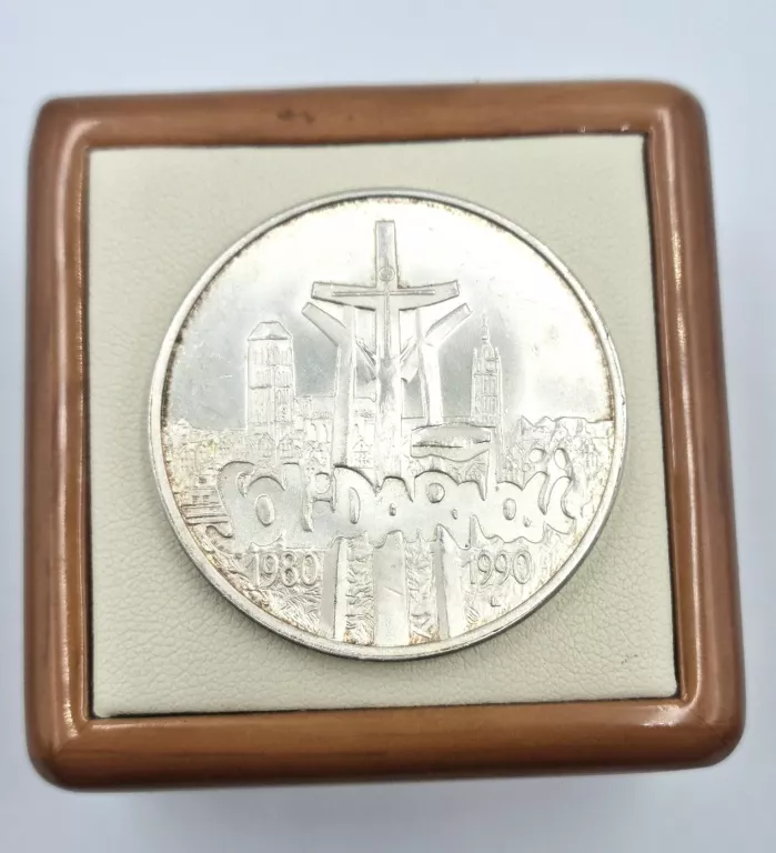 SREBRNA MONETA 100000 SOLIDARNOŚC 1990