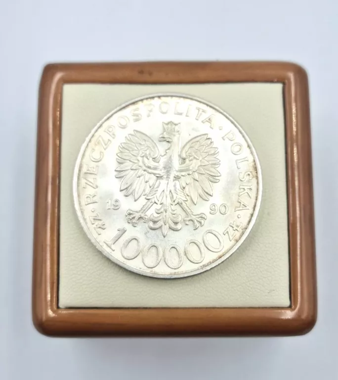 SREBRNA MONETA 100000 SOLIDARNOŚC 1990