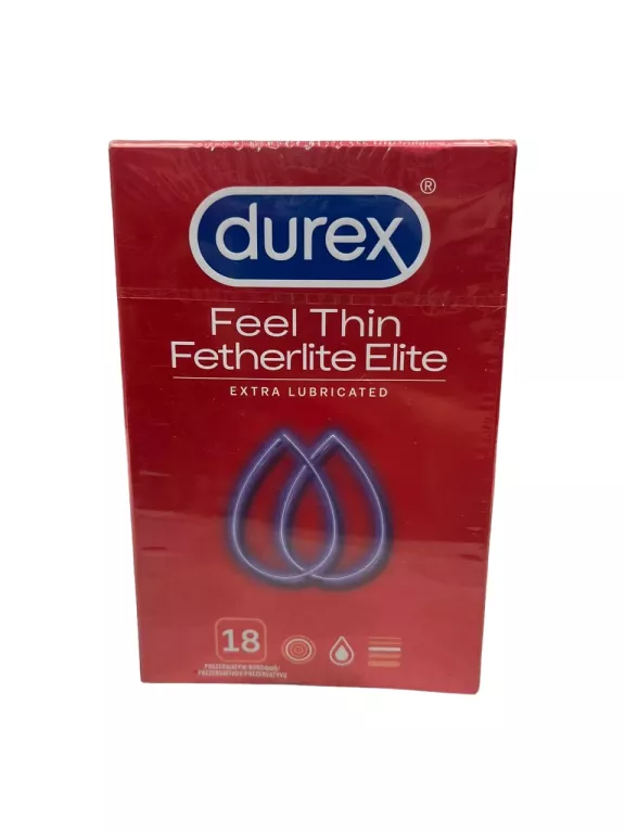 DUREX FETHERLITE ELITE PREZERWATYWY CIENKIE 18 SZT