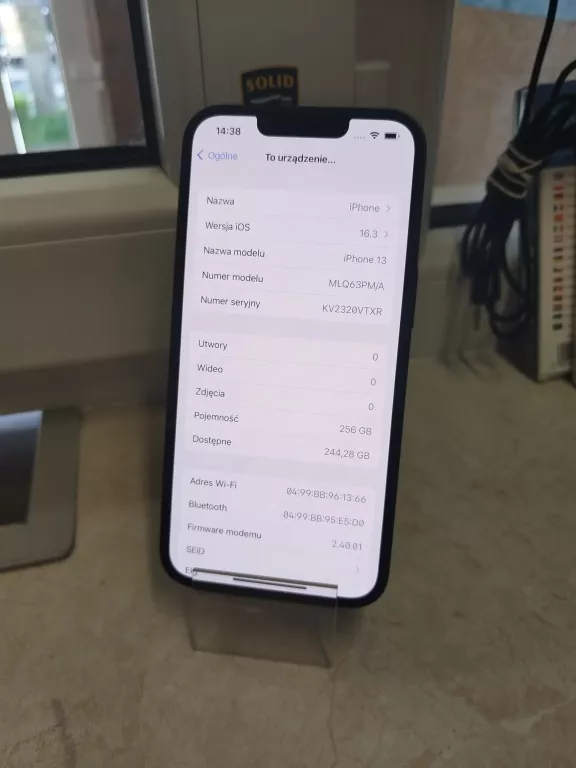 SMARTFON APPLE IPHONE 13 / 256 GB / GWARANCJA !!