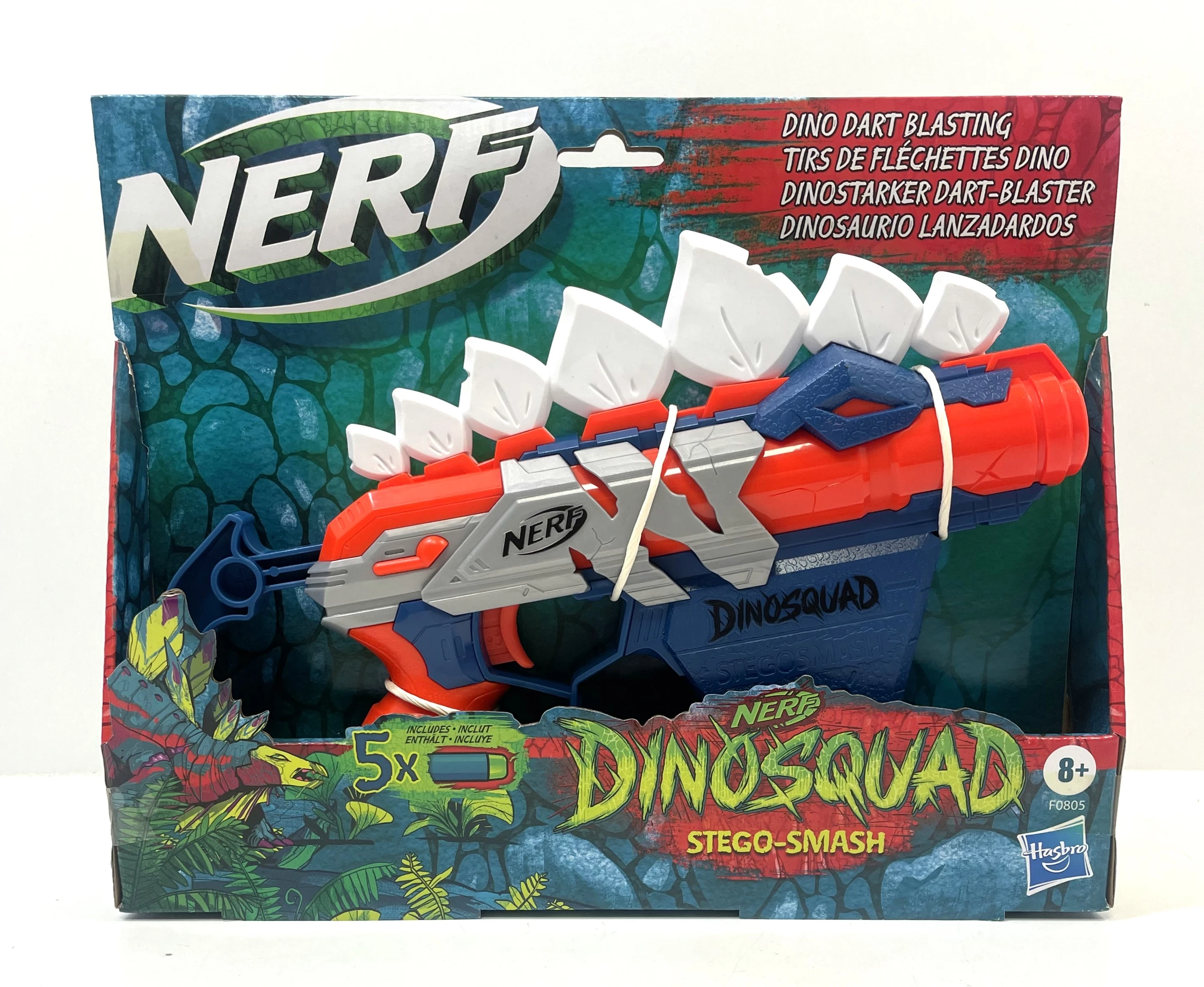 Pistolet Nerf Dino Squad Stegosmash + Flechettes Nerf Officielles