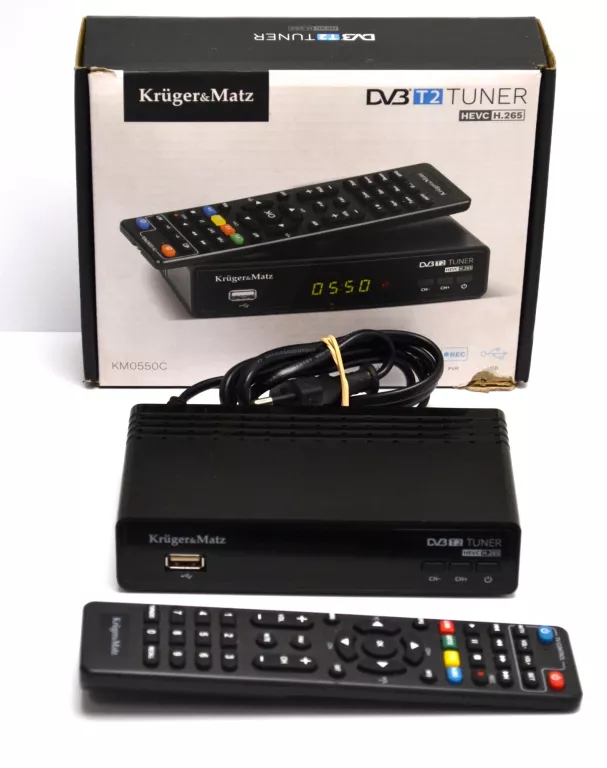 dekoder-dvb-t2-krugermatz-km0550c-hevc-komplet-partyzantow-39-zamosc