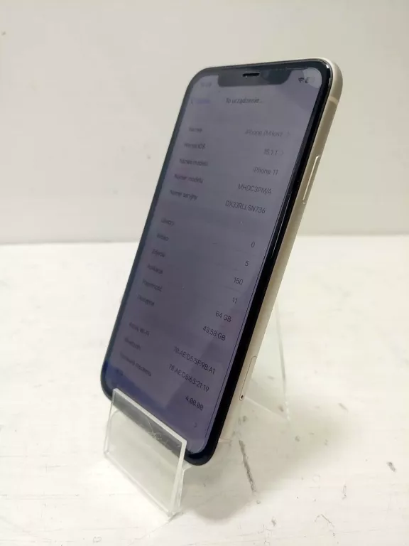 TELEFON IPHONE 11 BIAŁY 64GB POLECAM!