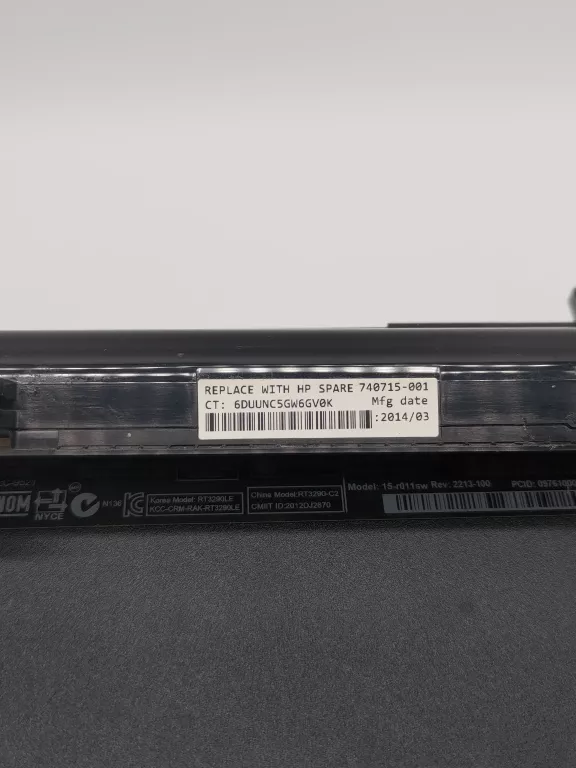 HP 15-R011SW INTEL N3530 4GB 500GB WINDOWS 10