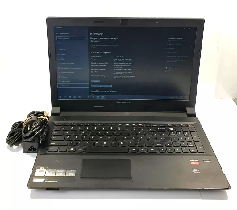 LAPTOP LENOVO B50-45/ZASILACZ/ (OPIS)!