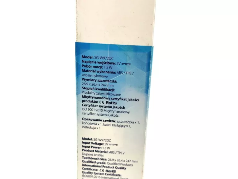 SZCZOTECZKA SONICZNA HAXE SONIC TOOTHBRUSH BIAŁA