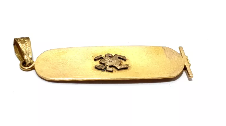 ZŁOTA ZAWIESZKA KARTUSZ 1,32G PR585 3CMX1CM