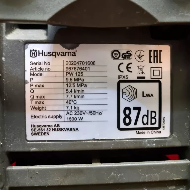 myjka-cisnieniowa-husqvarna-pw-125-cisnienie-robocze-125