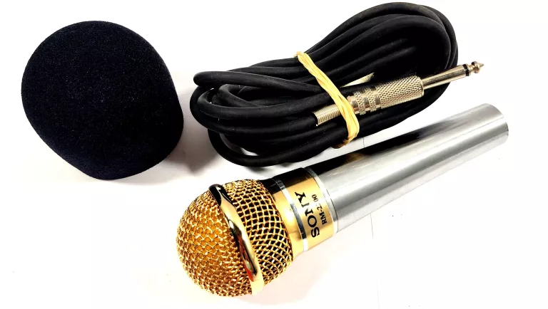 MIKROFON SONY RM-2200 ZŁOTY SREBRNY METALOWY