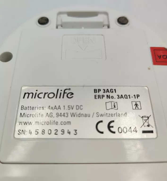 CIŚNIENIOMIERZ MICROLIFE BP 3AG1 OPIS
