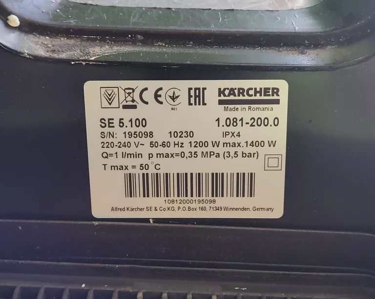 ODKURZACZ PIORĄCY KARCHER SE 5.100 1400W