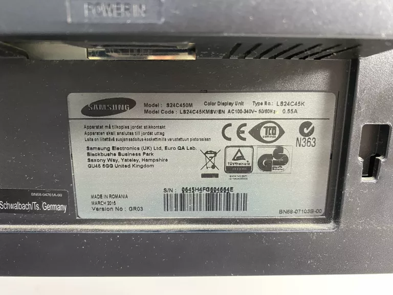 MONITOR SAMSUNG S24C450M