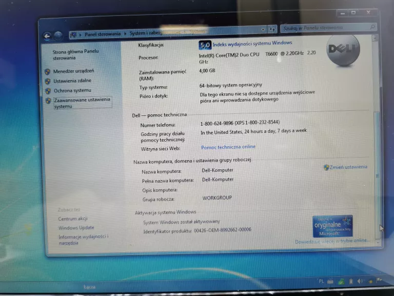 LAPTOP DELL STUDIO 1555 WIN7/300GB DYSK/4RAM+ŁAD