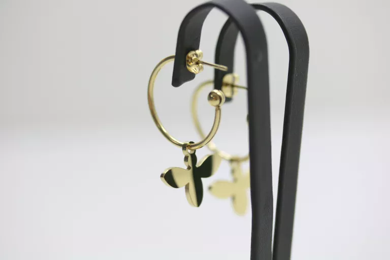 kolczyki-stal-pozlacana-pszczola-na-kole-rodzaj-wyrob-jubilerski