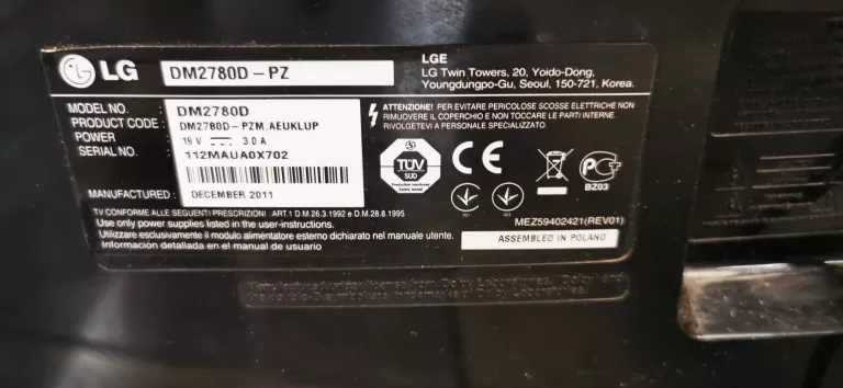 TELEWIZOR LG DM2780