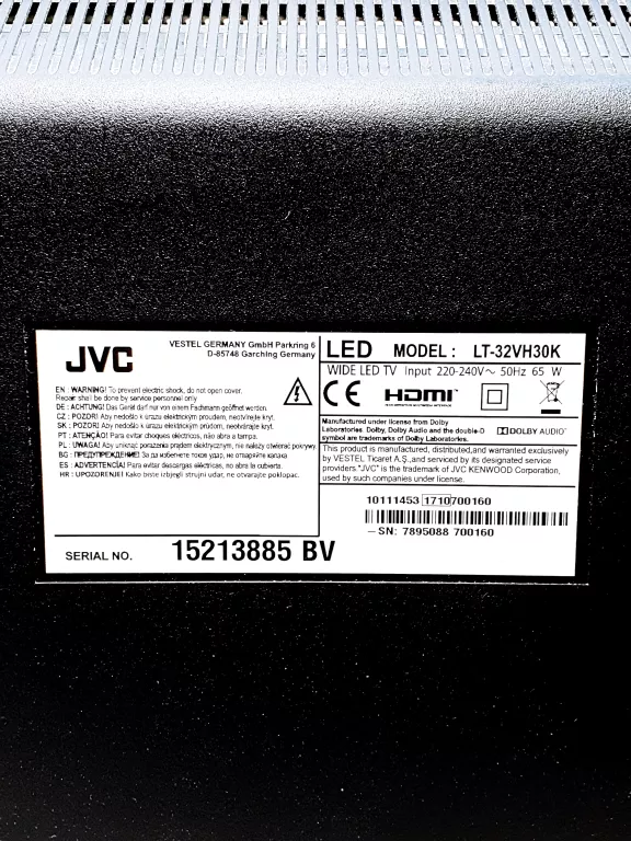 TV 32 CALI JVC USZKODZONY - NIE DZIAŁA
