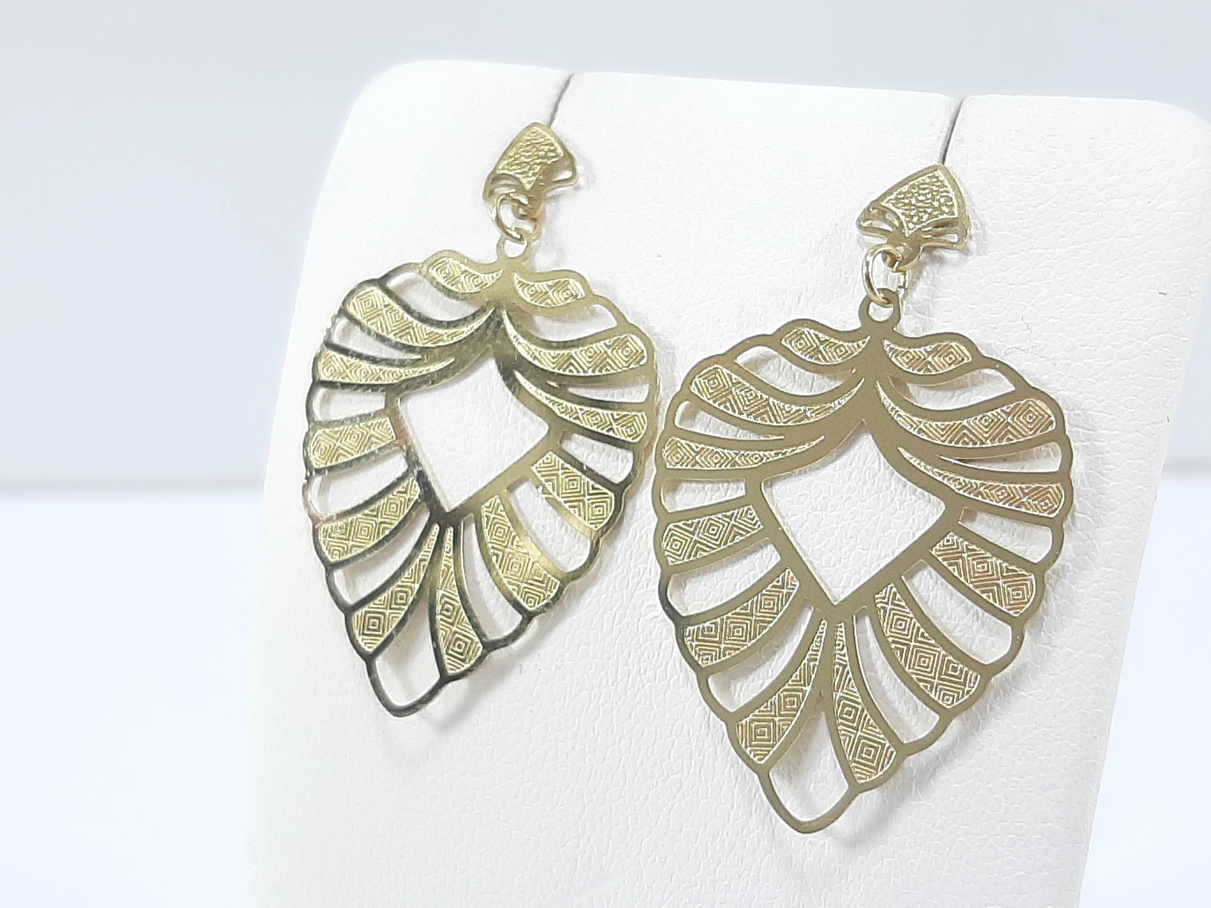 kolczyki-stal-pozlacana-okazjonalne-blaszki-lisc-rodzaj-zapiecia-2207-1