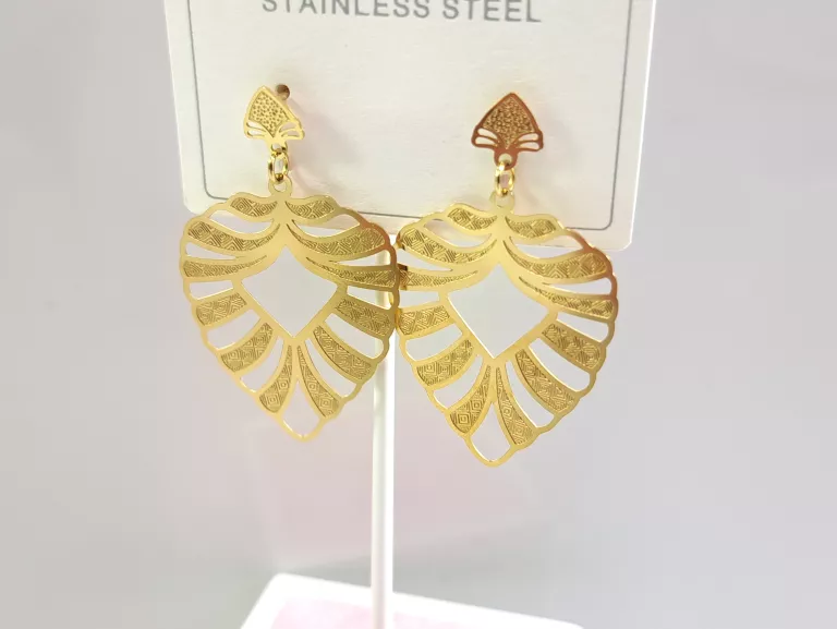 kolczyki-stal-pozlacana-okazjonalne-blaszki-lisc-rodzaj-2205-2
