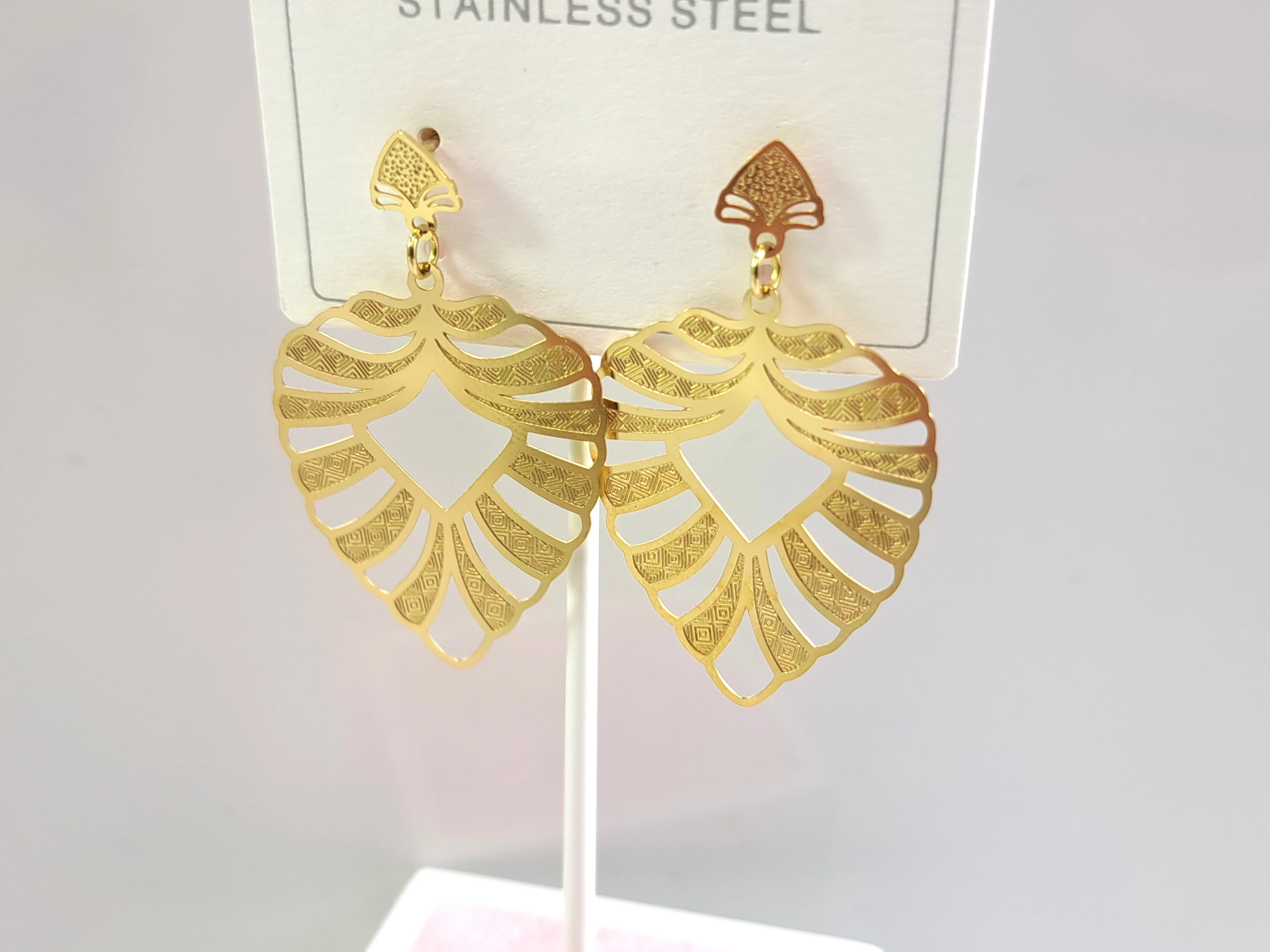 kolczyki-stal-pozlacana-okazjonalne-blaszki-lisc-rodzaj-2205-2