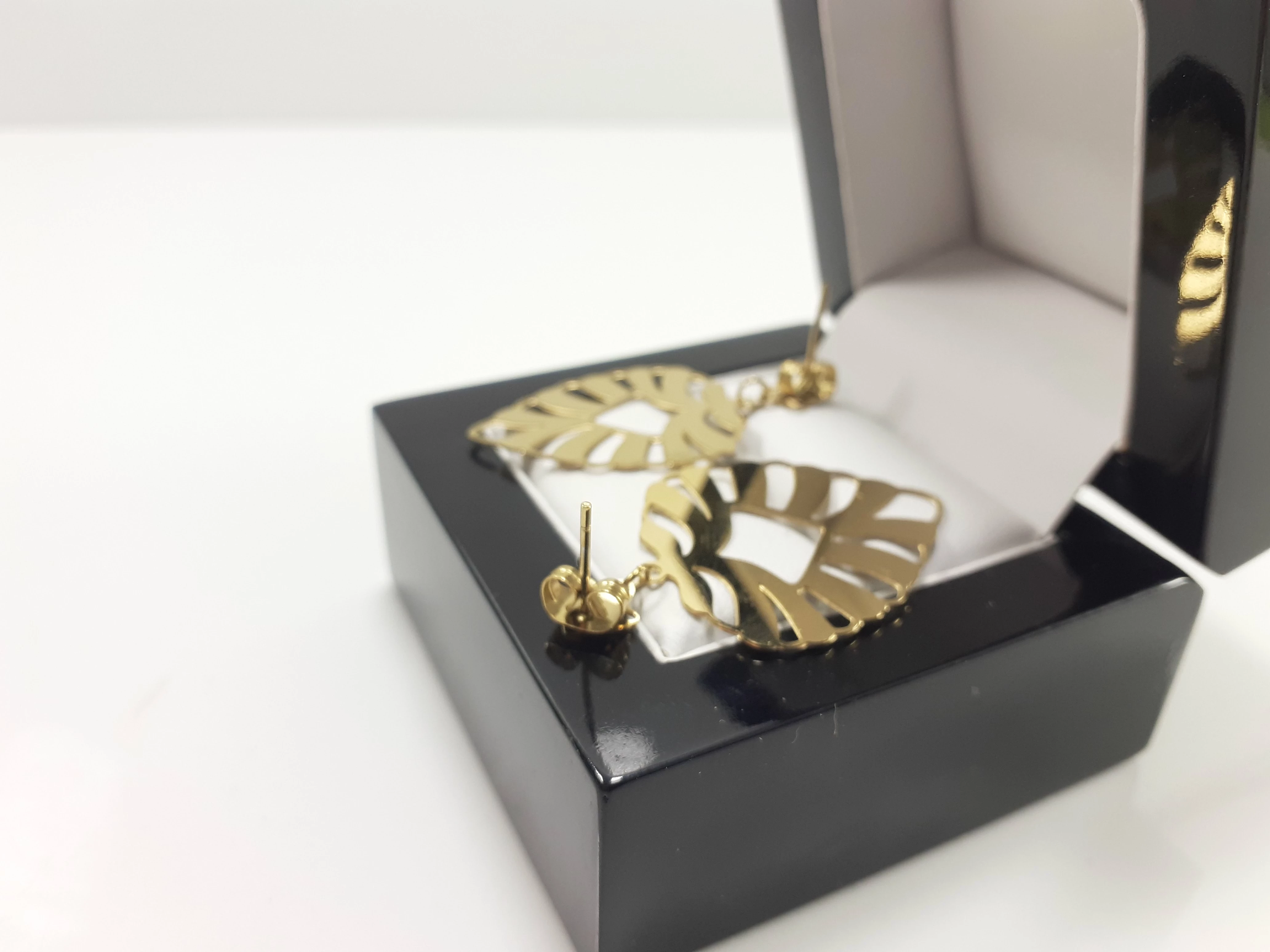 kolczyki-stal-pozlacana-okazjonalne-blaszki-lisc-rodzaj-zapiecia-2207-1