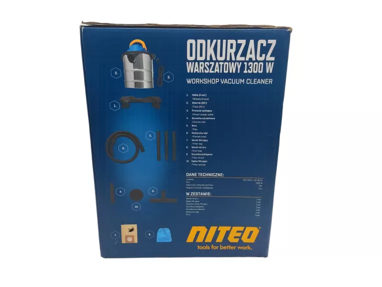 ODKURZACZ WARSZTATOWY NITEO 1300W