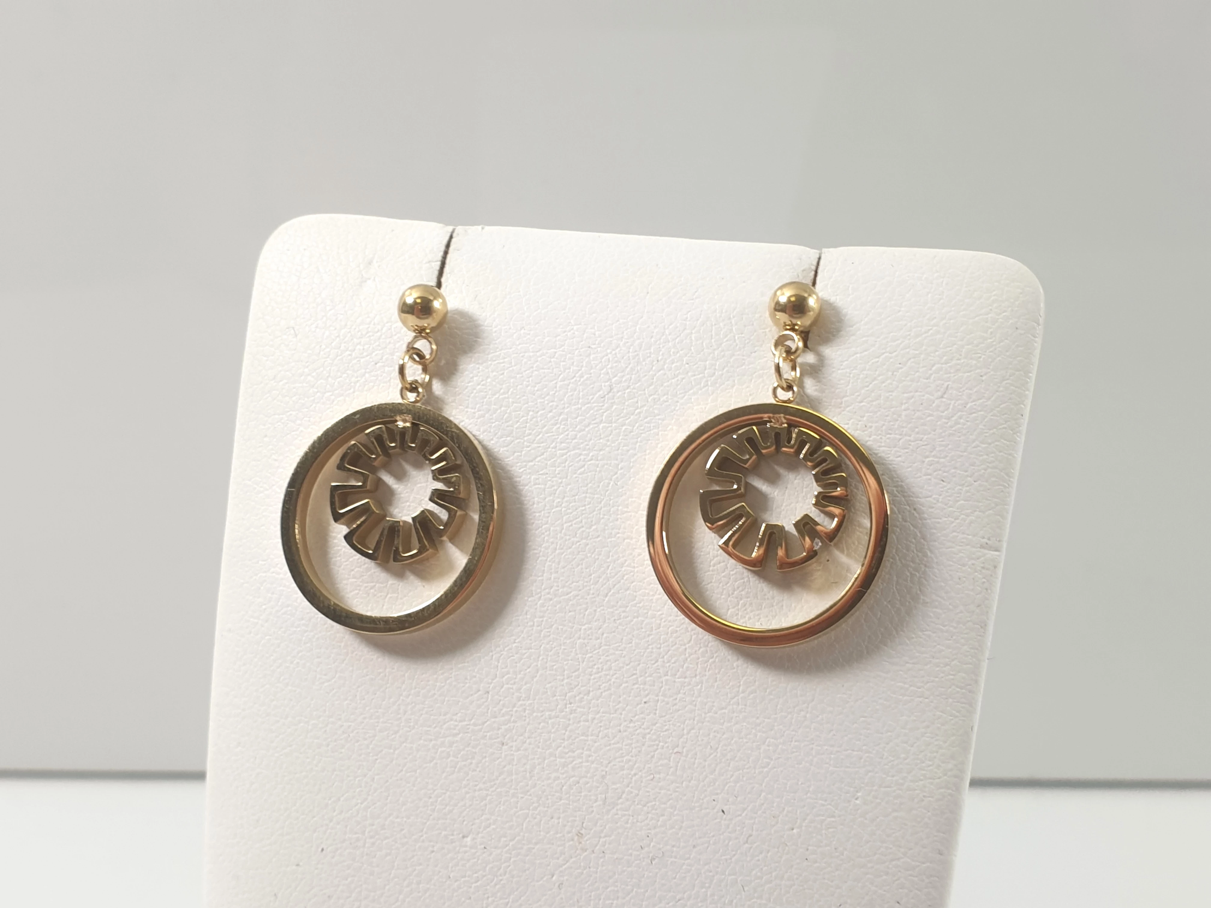 kolczyki-stal-pozlacana-azteckie-slonce-wiszace-rodzaj-2205-2